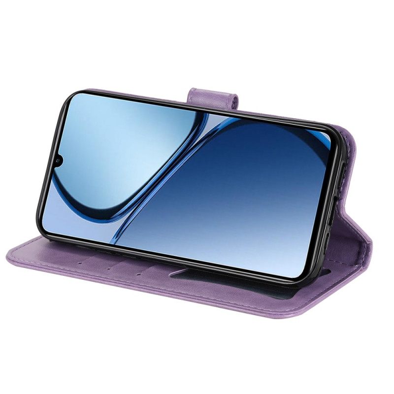 Δερματινη Θηκη Realme Note 60x Εκτύπωση Μάνταλα Σιλικόνης