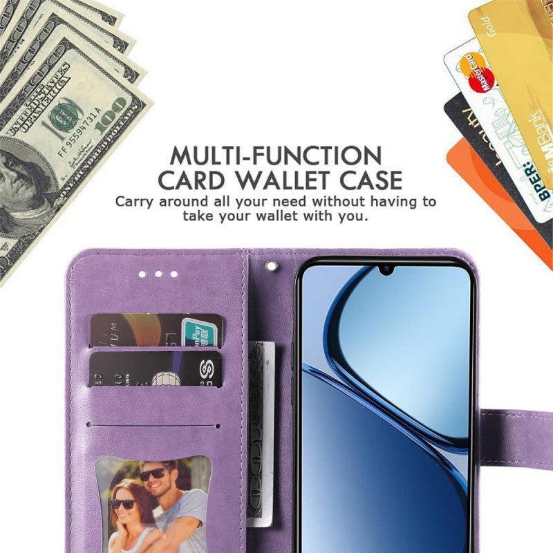 Δερματινη Θηκη Realme Note 60x Εκτύπωση Μάνταλα Σιλικόνης