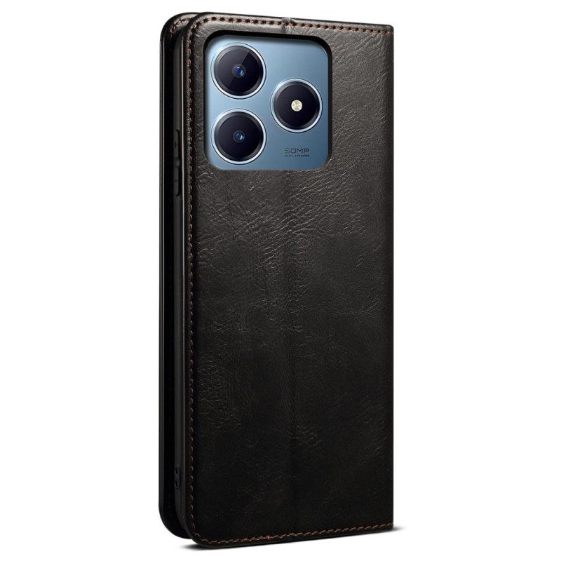 Δερματινη Θηκη Realme Note 60x Κερωμένο Τεχνητό Δέρμα