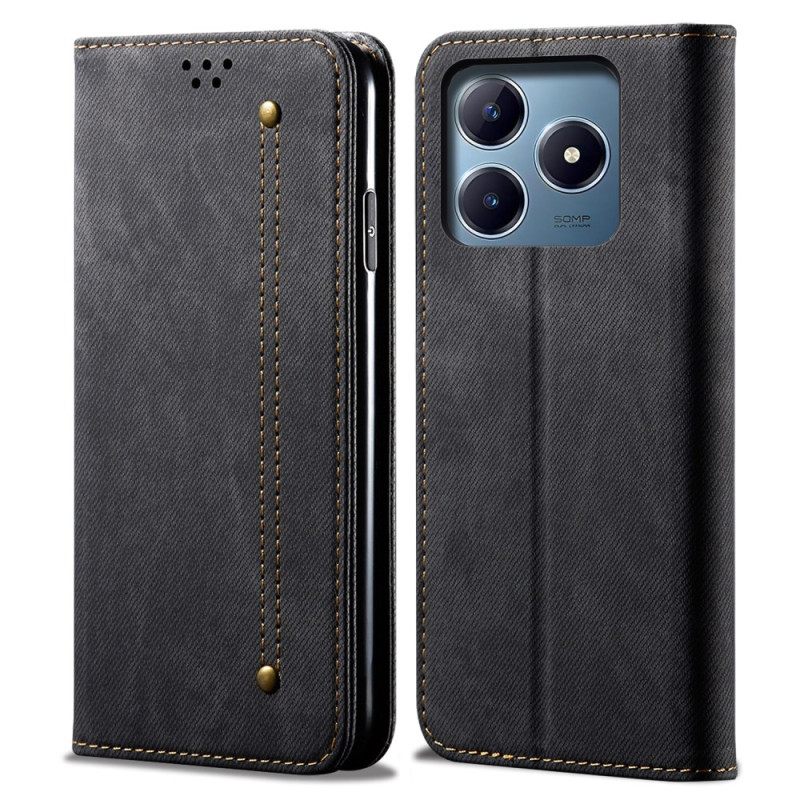 Δερματινη Θηκη Realme Note 60x Ύφασμα Τζιν