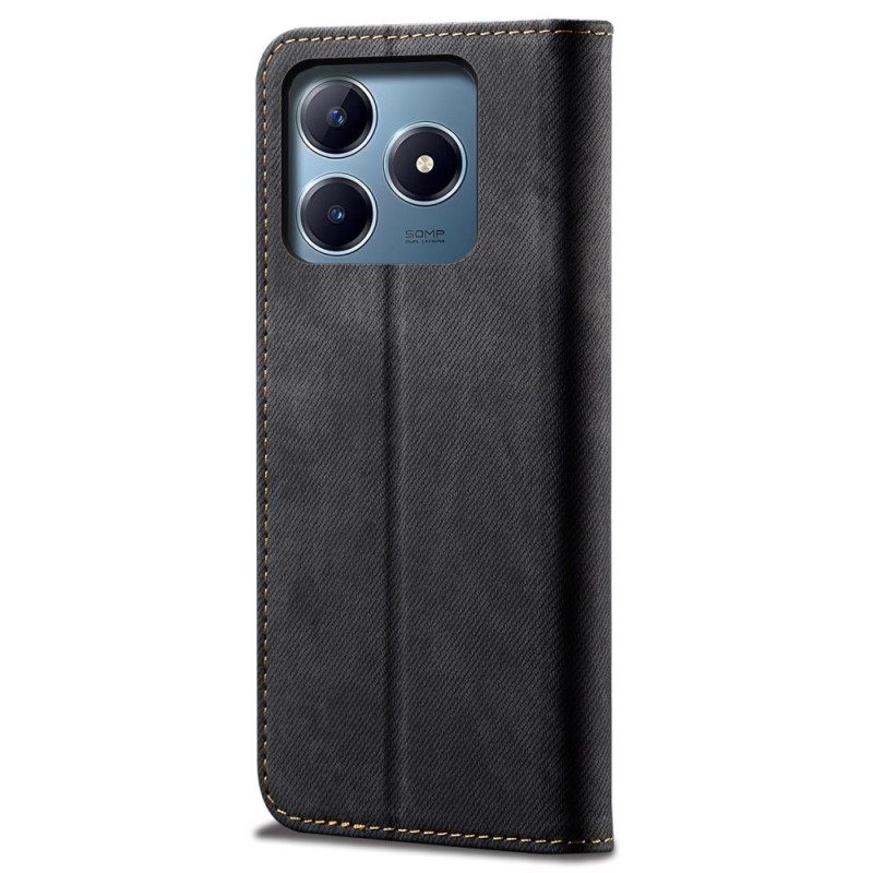 Δερματινη Θηκη Realme Note 60x Ύφασμα Τζιν