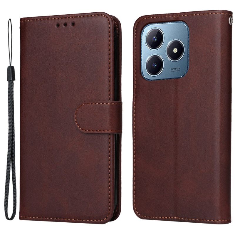 Θηκη Κινητου Realme Note 60x Απλό Δερμάτινο Εφέ