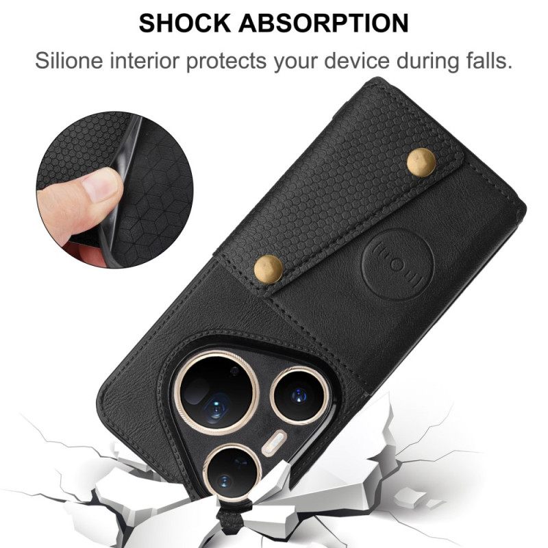 Κάλυμμα Huawei Pura 80 Ultra Θήκη Κάρτας Με Εφέ Δέρματος