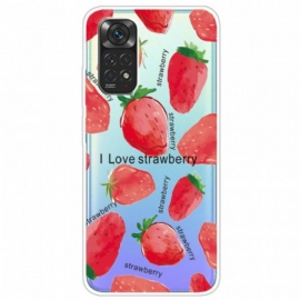 θηκη κινητου Xiaomi Redmi Note 11 Pro / 11 Pro 5G Φράουλες / I Love Strawberry