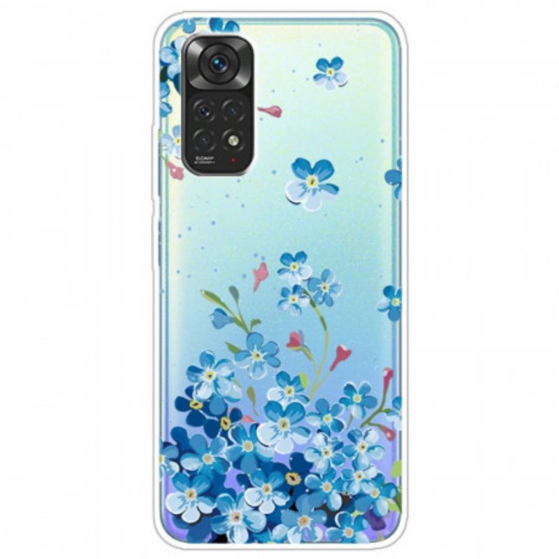 Θήκη Xiaomi Redmi Note 11 Pro / 11 Pro 5G Μπουκέτο Με Μπλε Λουλούδια