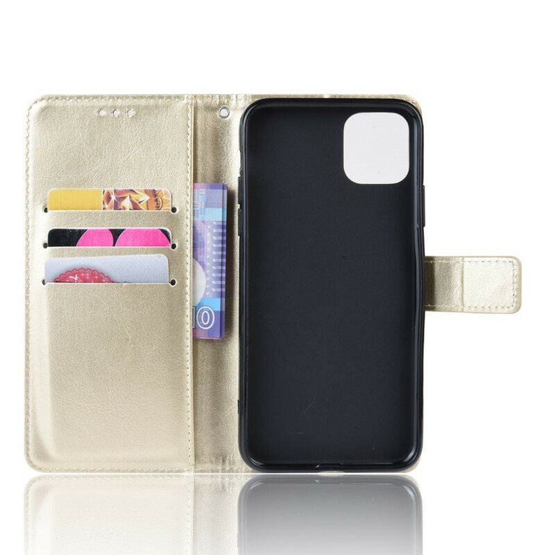 Κάλυμμα iPhone 11 με κορδονι Δερμάτινο Λουράκι Χρώματος