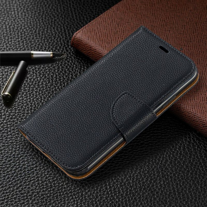 Κάλυμμα iPhone 11 με κορδονι Έγχρωμο Δερμάτινο Εφέ Litchi Με Λουράκι