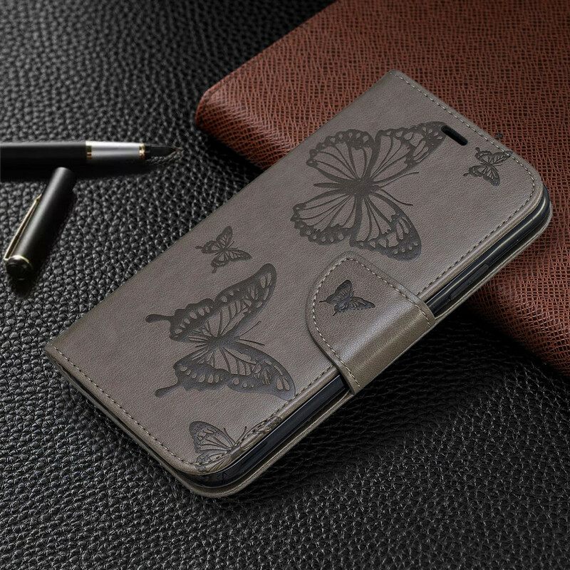 Κάλυμμα iPhone 11 με κορδονι Πεταλούδες Τυπωμένο Λουράκι