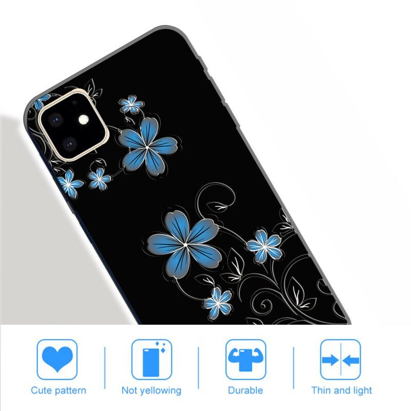 Θήκη iPhone 11 Μπλε Λουλούδια