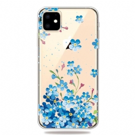 Θήκη iPhone 11 Μπουκέτο Με Μπλε Λουλούδια