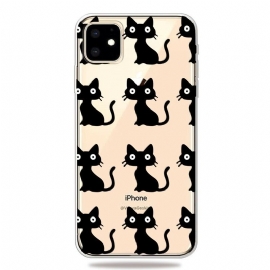 Θήκη iPhone 11 Πολλαπλές Μαύρες Γάτες