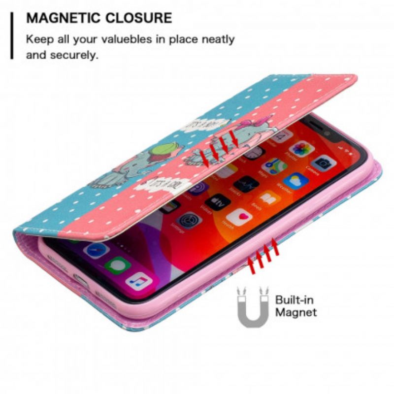 θηκη κινητου iPhone 11 Θήκη Flip Μωρά Ελέφαντα
