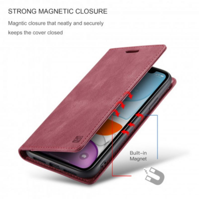 θηκη κινητου iPhone 11 Θήκη Flip Τεχνολογία Rfid Εφέ Δέρματος