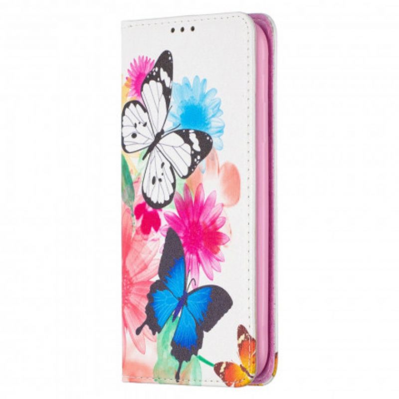 θηκη κινητου iPhone 11 Θήκη Flip Χρωματιστές Πεταλούδες