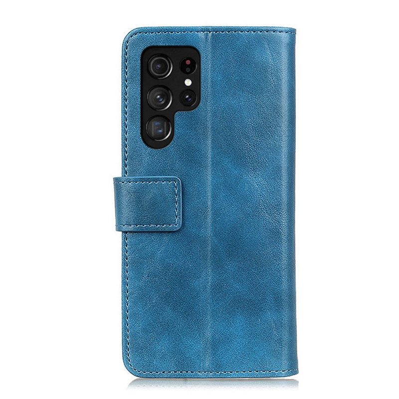 Κάλυμμα Samsung Galaxy S22 Ultra 5G Imitation Leather Elegance Khazneh