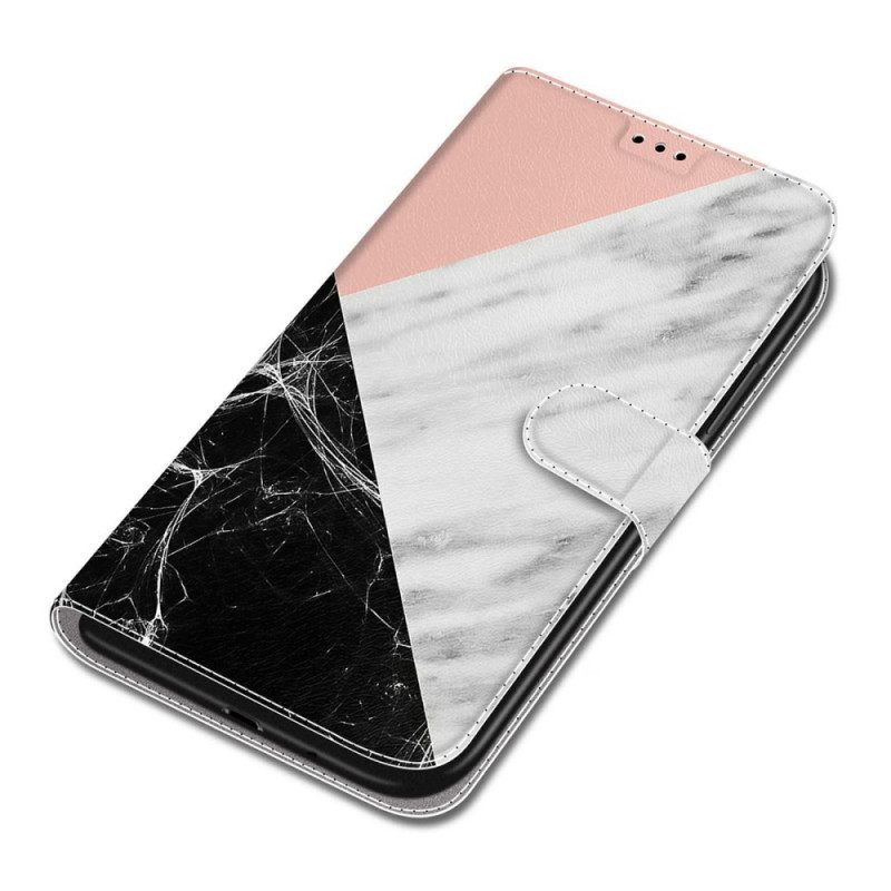 Κάλυμμα Samsung Galaxy S22 Ultra 5G Marble Elegance Με Λουράκι