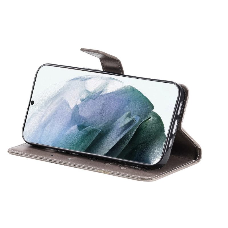 Κάλυμμα Samsung Galaxy S22 Ultra 5G με κορδονι Πεταλούδες Γιγάντιες Λουρίδες