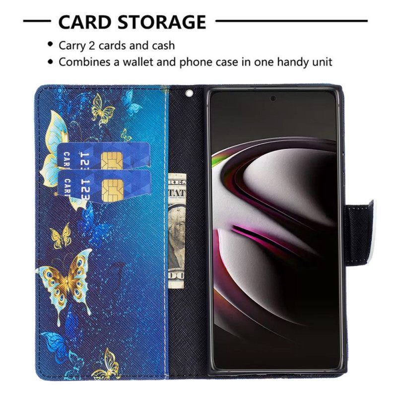 Κάλυμμα Samsung Galaxy S22 Ultra 5G Χρυσές Πεταλούδες
