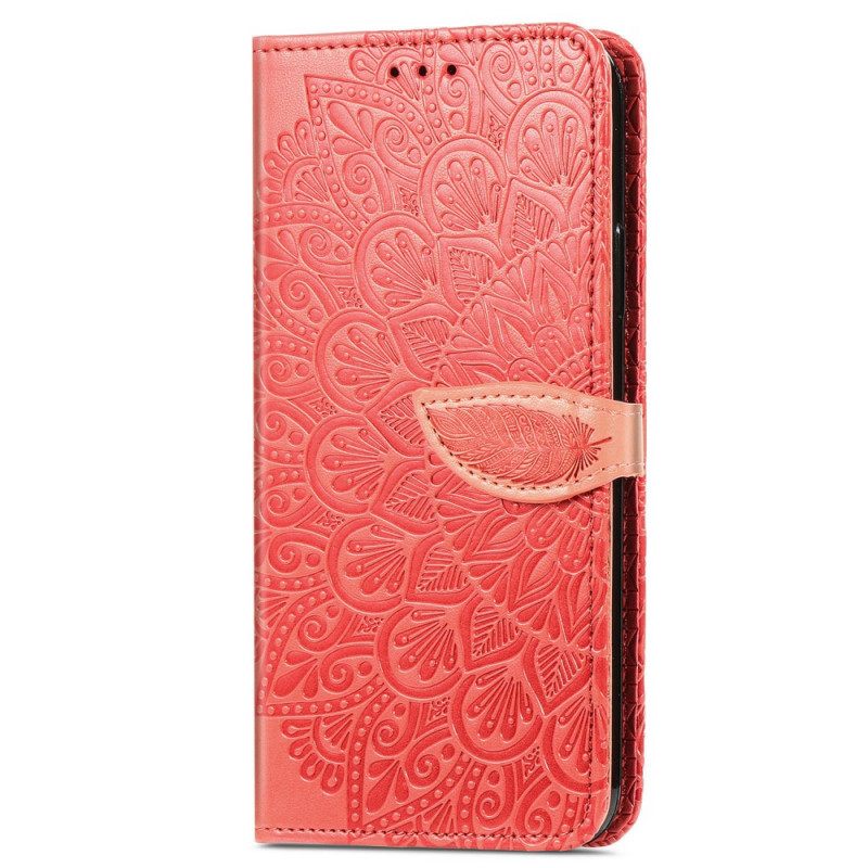 Θήκη Flip Samsung Galaxy S22 Ultra 5G Φύλλα Φυλής