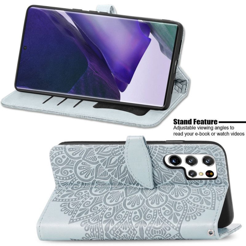 Θήκη Flip Samsung Galaxy S22 Ultra 5G Φύλλα Φυλής