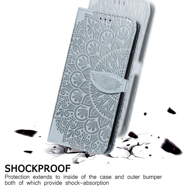 Θήκη Flip Samsung Galaxy S22 Ultra 5G Φύλλα Φυλής