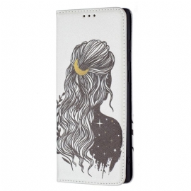 θηκη κινητου Samsung Galaxy S22 Ultra 5G Θήκη Flip Όμορφα Μαλλιά