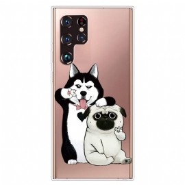 Θήκη Samsung Galaxy S22 Ultra 5G Αστεία Σκυλιά