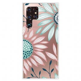 Θήκη Samsung Galaxy S22 Ultra 5G Διαφανές Ένα Λουλούδι