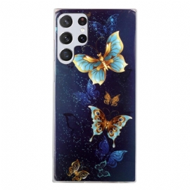 Θήκη Samsung Galaxy S22 Ultra 5G Φθορίζουσες Πεταλούδες