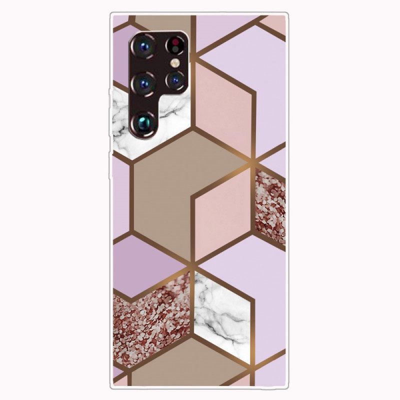 Θήκη Samsung Galaxy S22 Ultra 5G Γεωμετρικό Μάρμαρο
