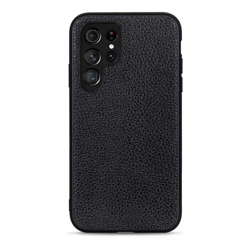 Θήκη Samsung Galaxy S22 Ultra 5G Γνήσιο Δέρμα Litchi