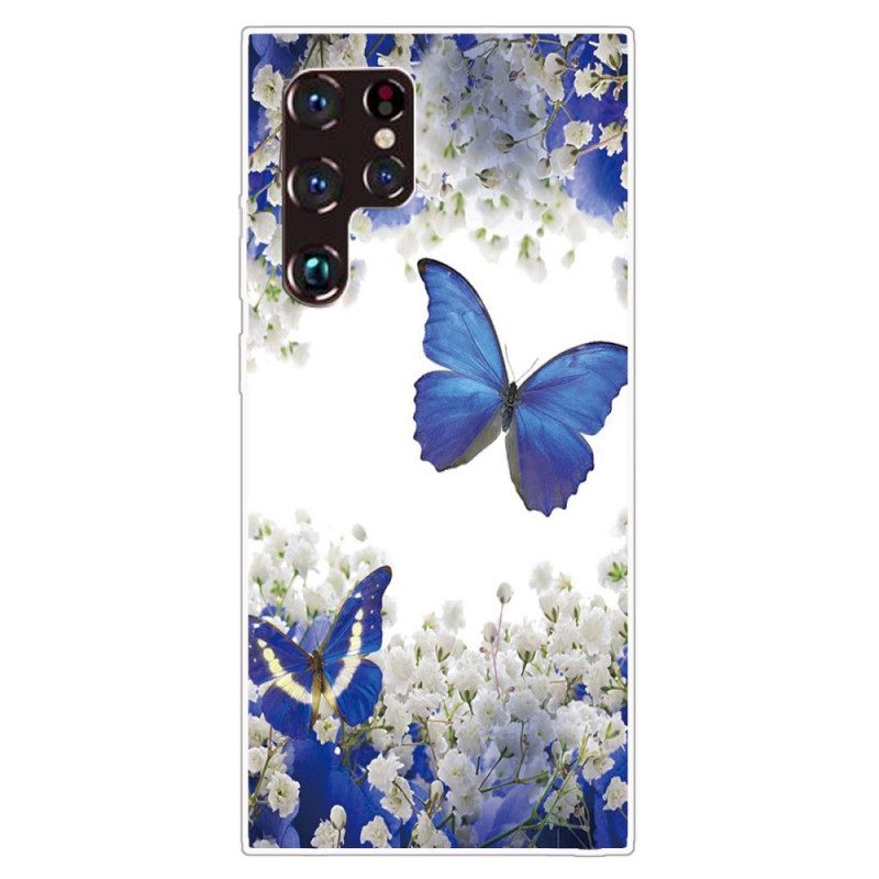 Θήκη Samsung Galaxy S22 Ultra 5G Σχέδιο Πεταλούδων