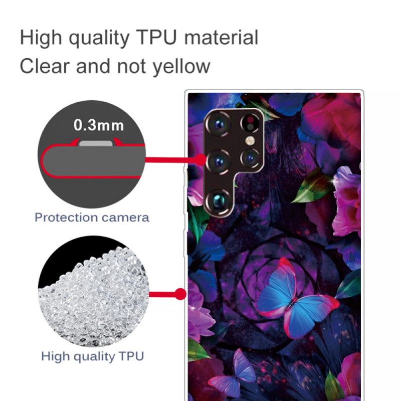 Θήκη Samsung Galaxy S22 Ultra 5G Χρωματιστές Πεταλούδες
