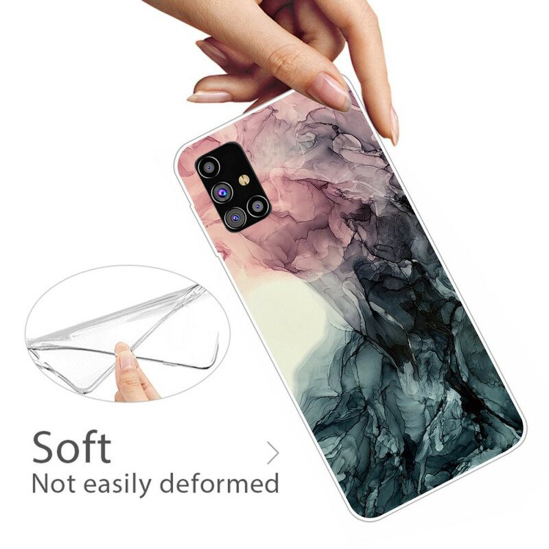 θηκη κινητου Samsung Galaxy M51 Έγχρωμο Μάρμαρο