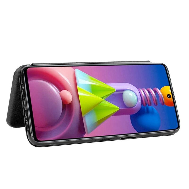 θηκη κινητου Samsung Galaxy M51 Θήκη Flip Ίνα Άνθρακα