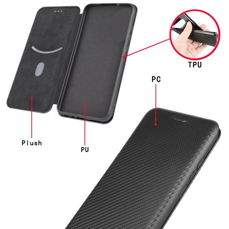 θηκη κινητου Samsung Galaxy M51 Θήκη Flip Ίνα Άνθρακα