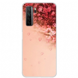 θηκη κινητου Huawei P40 Lite 5G Διαφανές Ρομαντικό Δέντρο