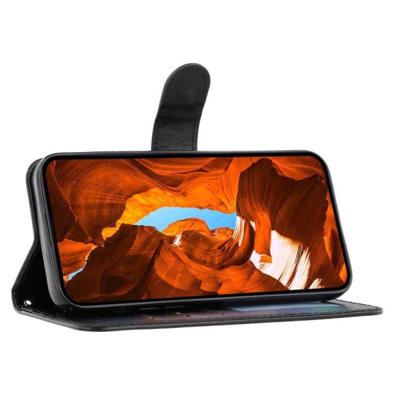 Δερματινη Θηκη Poco X7 Pro 5g Δερμάτινο Εφέ Με Λουράκι