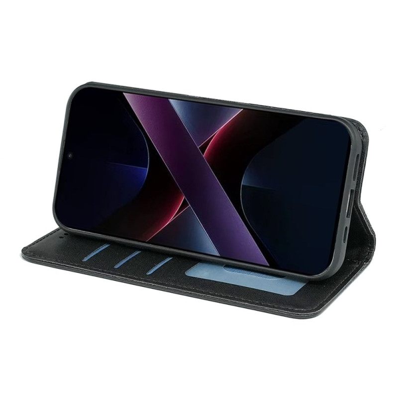 Δερματινη Θηκη Poco X7 Pro 5g Καρό Σχέδιο Σιλικόνης