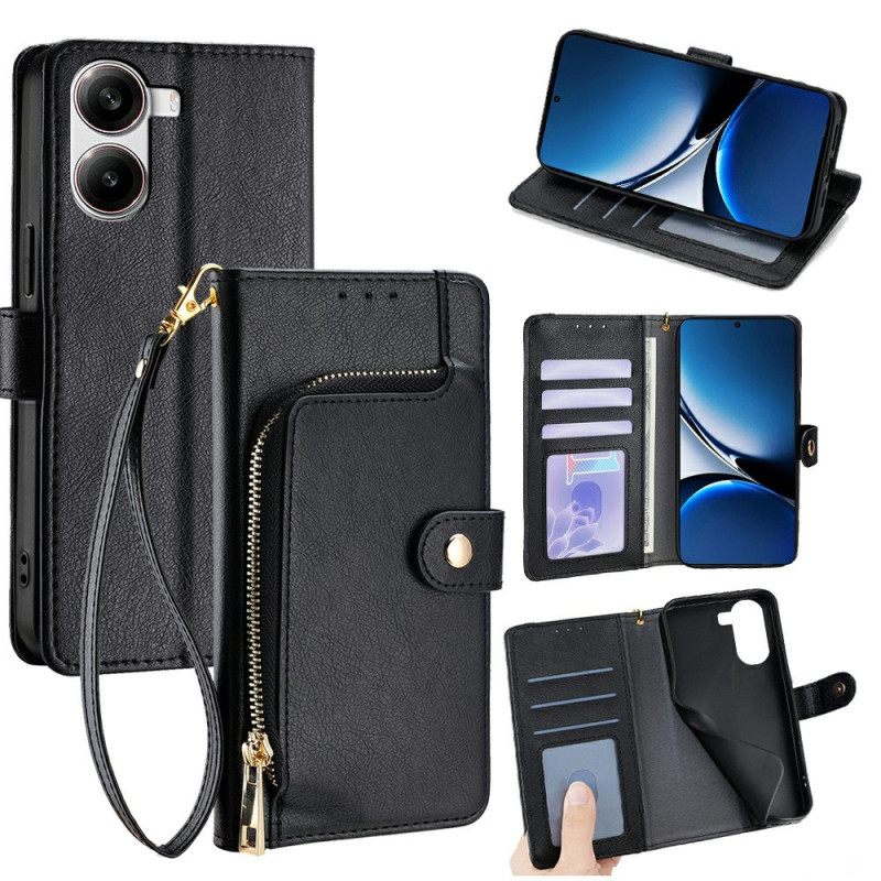 Δερματινη Θηκη Poco X7 Pro 5g Πορτοφόλι Και Τσαντάκι Για Κέρματα Με Λουράκι