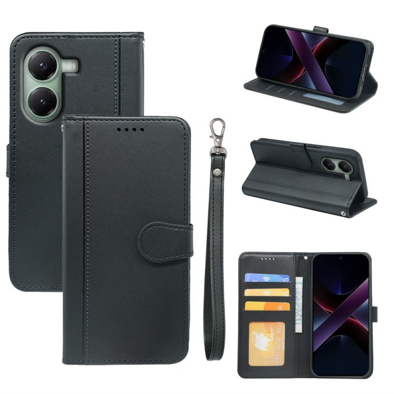 Δερματινη Θηκη Poco X7 Pro 5g Premium Με Λουράκι