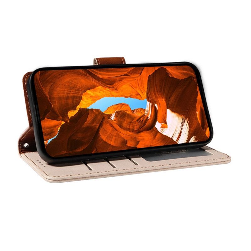 Δερματινη Θηκη Poco X7 Pro 5g Προστασία Rfid Με Κορδόνι Σιλικόνης