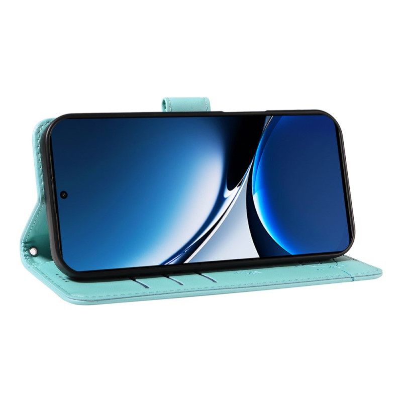 Δερματινη Θηκη Poco X7 Pro 5g Σχέδιο Γάτας Με Λουράκι