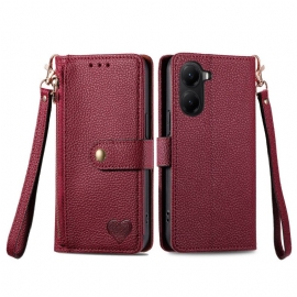 Δερματινη Θηκη Poco X7 Pro 5g Σχέδιο Καρδιάς Με Προστασία Rfid