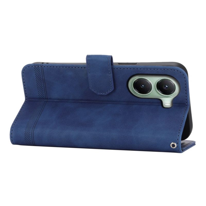 Lederhüllen Poco X7 Pro 5g Streifenmuster