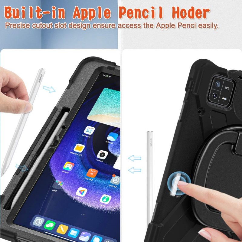 Κάλυμμα Xiaomi Pad 6 Περιστρεφόμενη Βάση Και Ιμάντας Ώμου Σιλικόνης