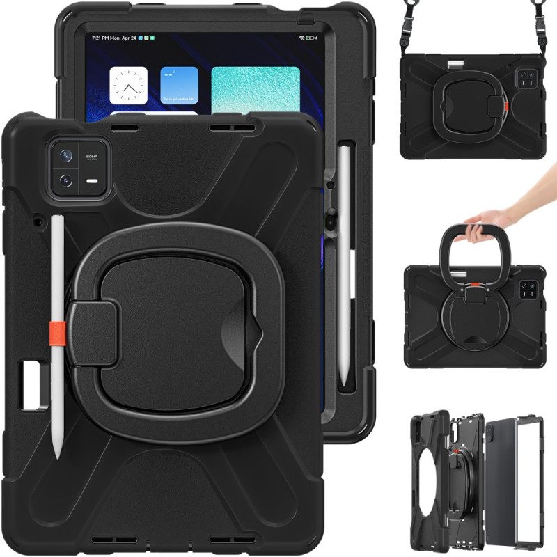 Κάλυμμα Xiaomi Pad 6 Περιστρεφόμενη Βάση Και Ιμάντας Ώμου Σιλικόνης