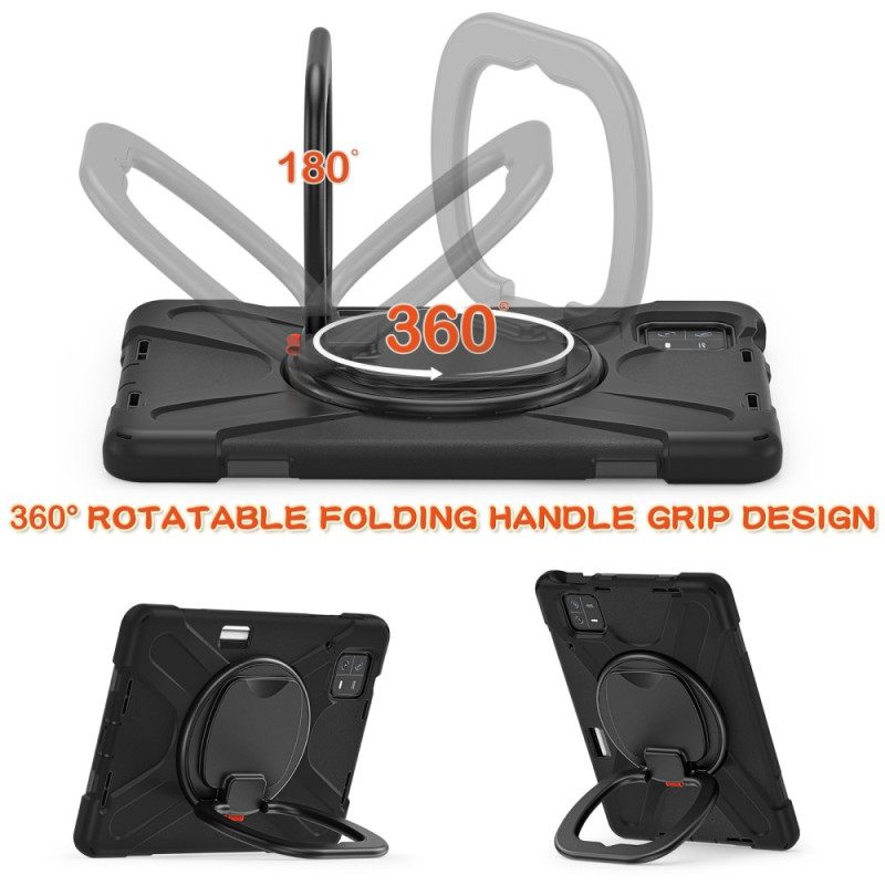 Κάλυμμα Xiaomi Pad 6 Περιστρεφόμενη Βάση Και Ιμάντας Ώμου Σιλικόνης