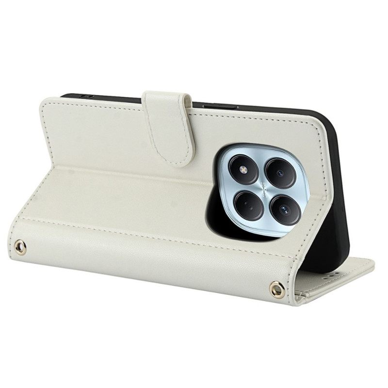 Δερματινη Θηκη Xiaomi Redmi Note 15 5g Βάση Και Λουράκι Καρπού Σιλικόνης