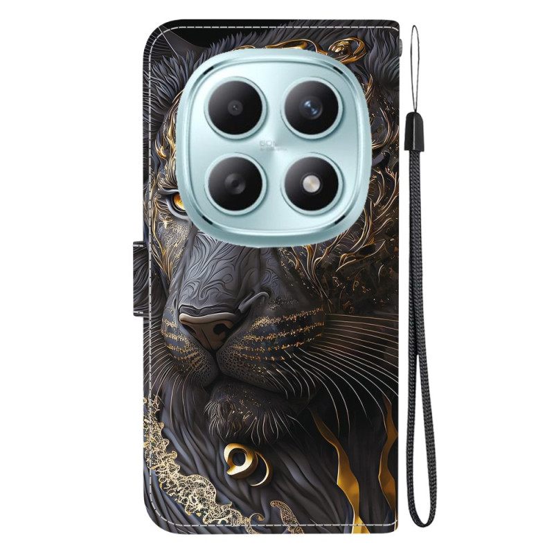 Δερματινη Θηκη Xiaomi Redmi Note 15 5g Λιοντάρι Χρυσό